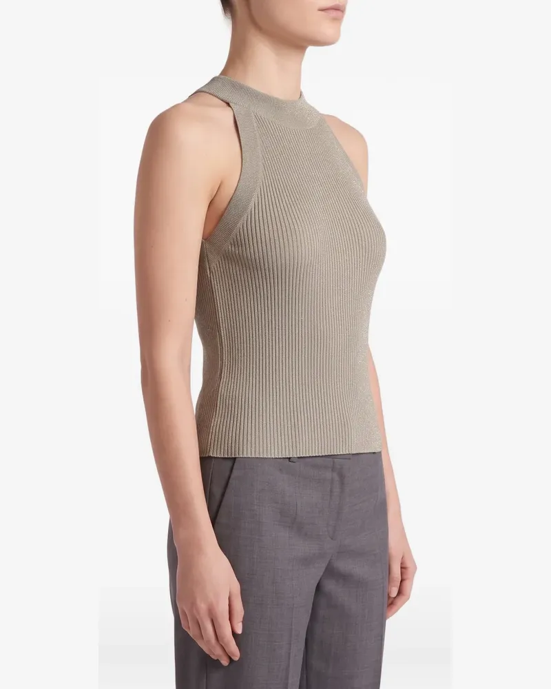 Brunello Cucinelli ribbed-knit sleeveless tank top - Grün Grün