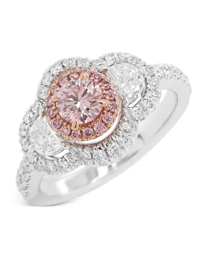HYT Jewelry 18kt Gelb- und Weißgoldring mit Diamant Weiß