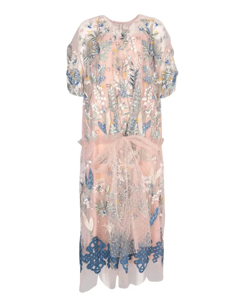 Biyan Araina embroidered tulle dress - Rosa Rosa