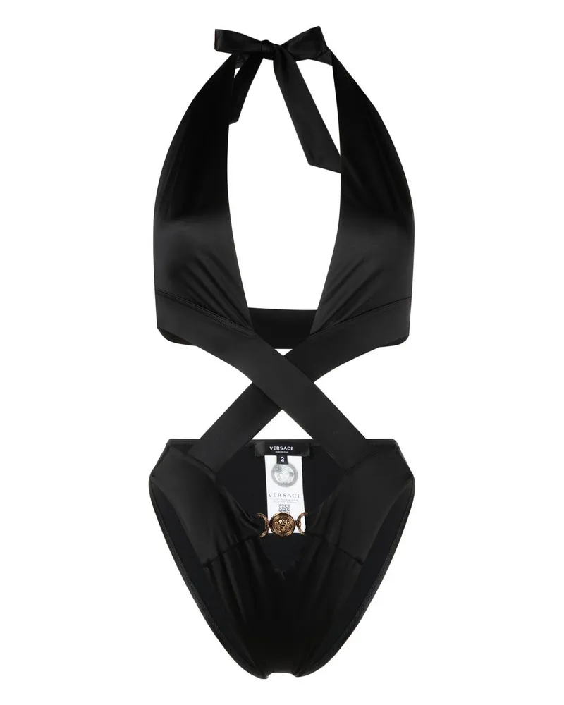 Versace Badeanzug mit Medusa - Schwarz Schwarz