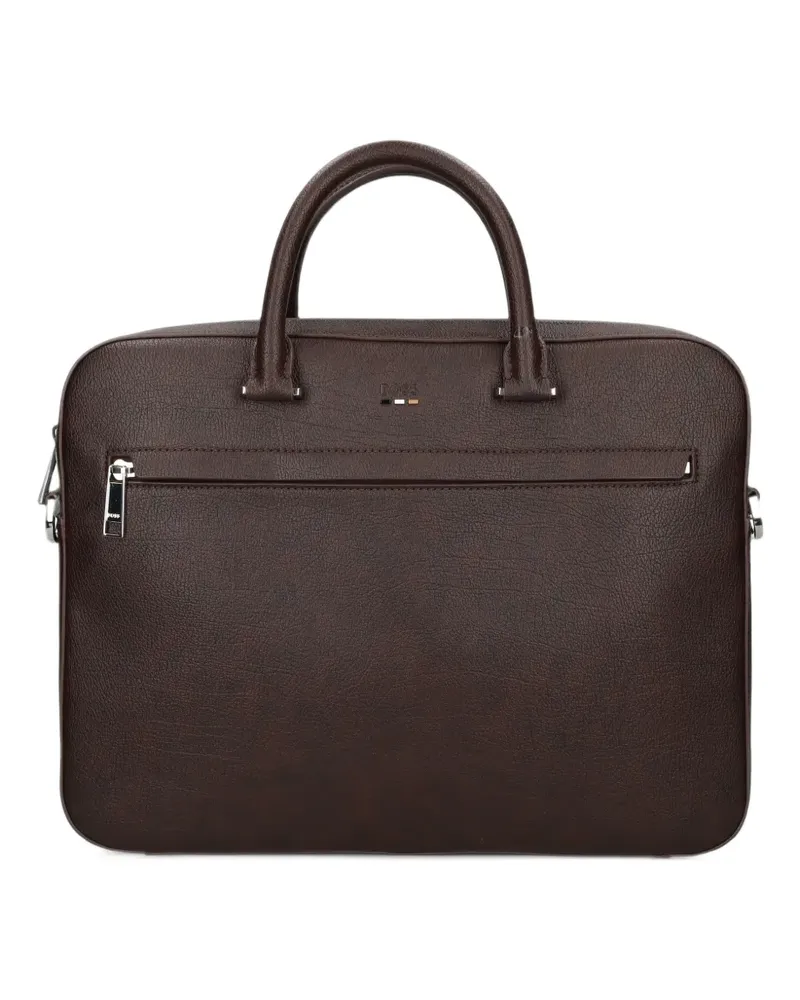 HUGO BOSS Ray Laptoptasche mit gekörnter Struktur - Braun Braun