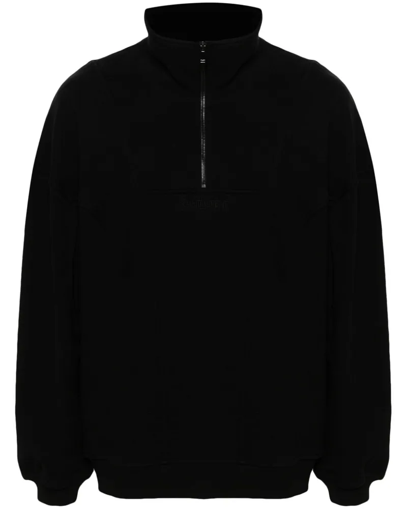 Saint Laurent Sweatshirt mit Logo-Stickerei - Schwarz Schwarz