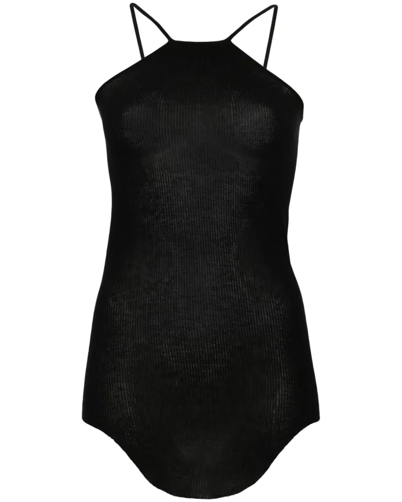 Rick Owens Geripptes Scorpio Tanktop - Schwarz Schwarz