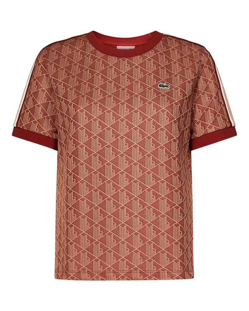 Lacoste T-Shirt mit Monogramm - Orange Orange