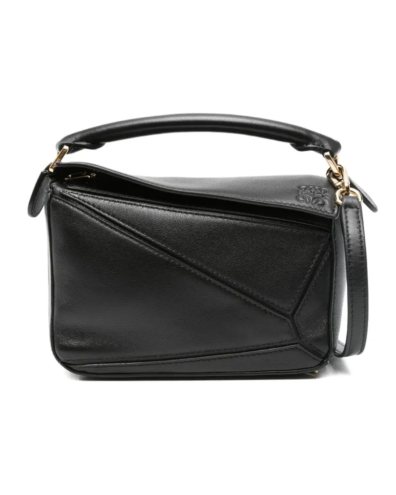 Loewe Mini Featherlight Puzzle Umhängetasche - Schwarz Schwarz