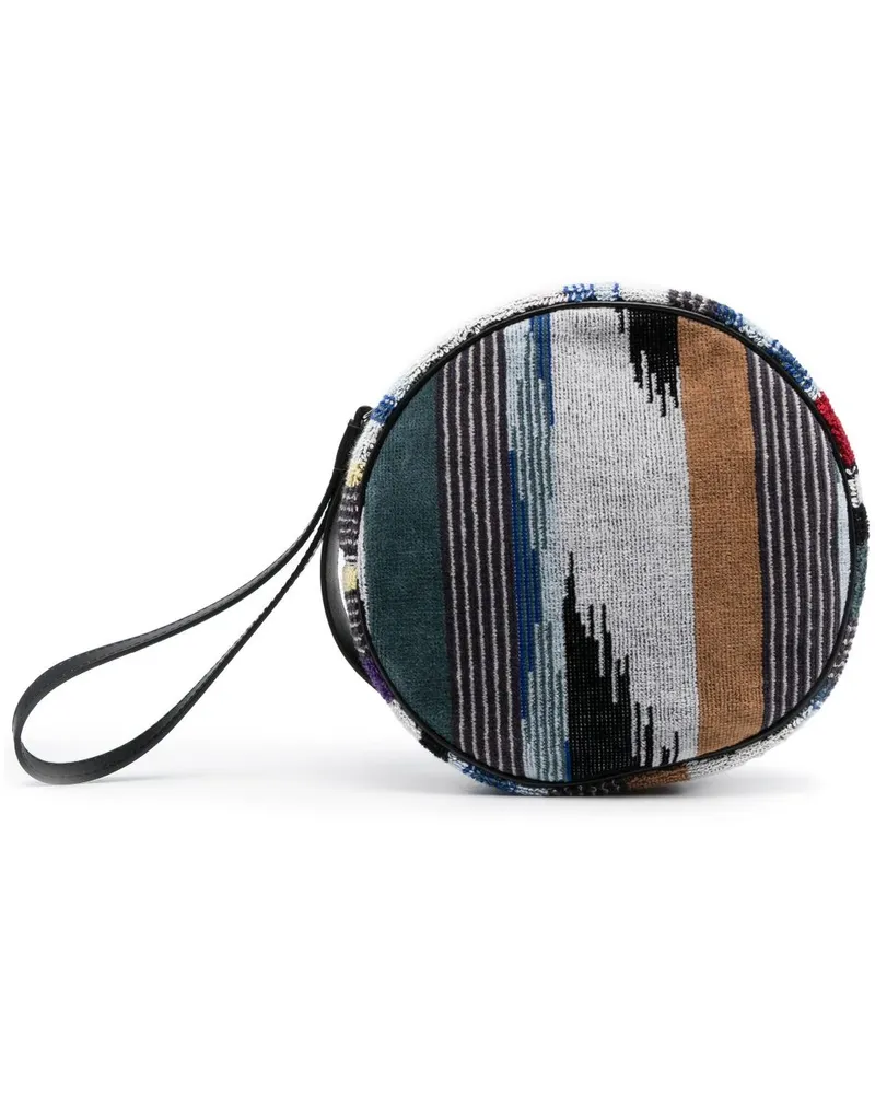 Missoni Home Kulturbeutel aus Jacquard-Frottee - Blau Blau