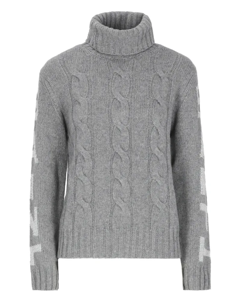 MC2 Saint Barth Intarsien-Pullover mit Zopfmuster - Grau Grau