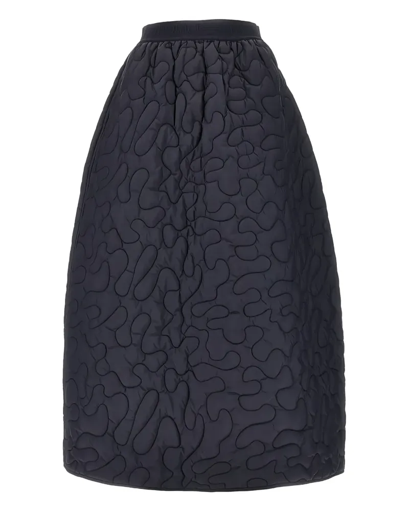 Emporio Armani quilted midi skirt - Blau Blau