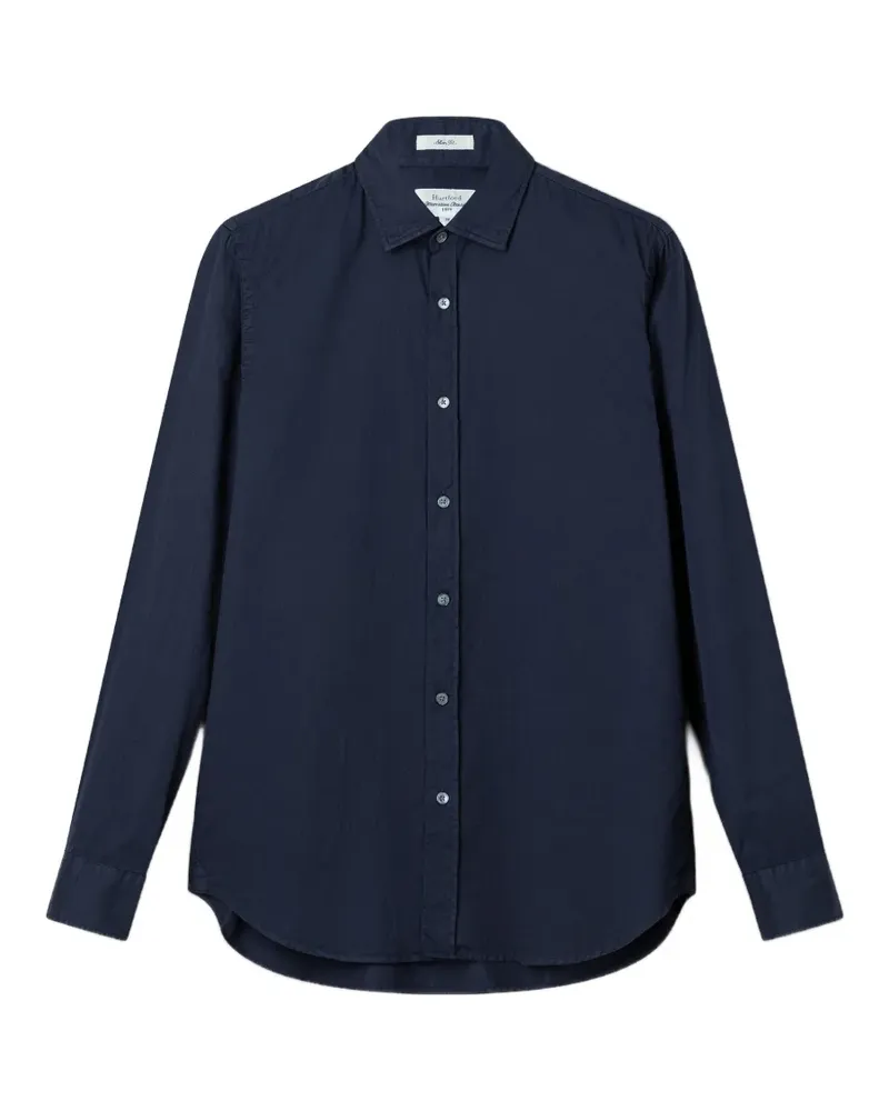 Hartford Schmales Sammy Hemd - Blau Blau