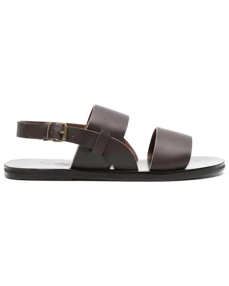 Ancient Greek Sandals Flache Irodotos Sandalen - Braun Braun