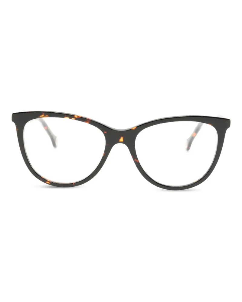 Carolina Herrera New York Clip-On-Brille in Schildpattoptik - Braun Braun