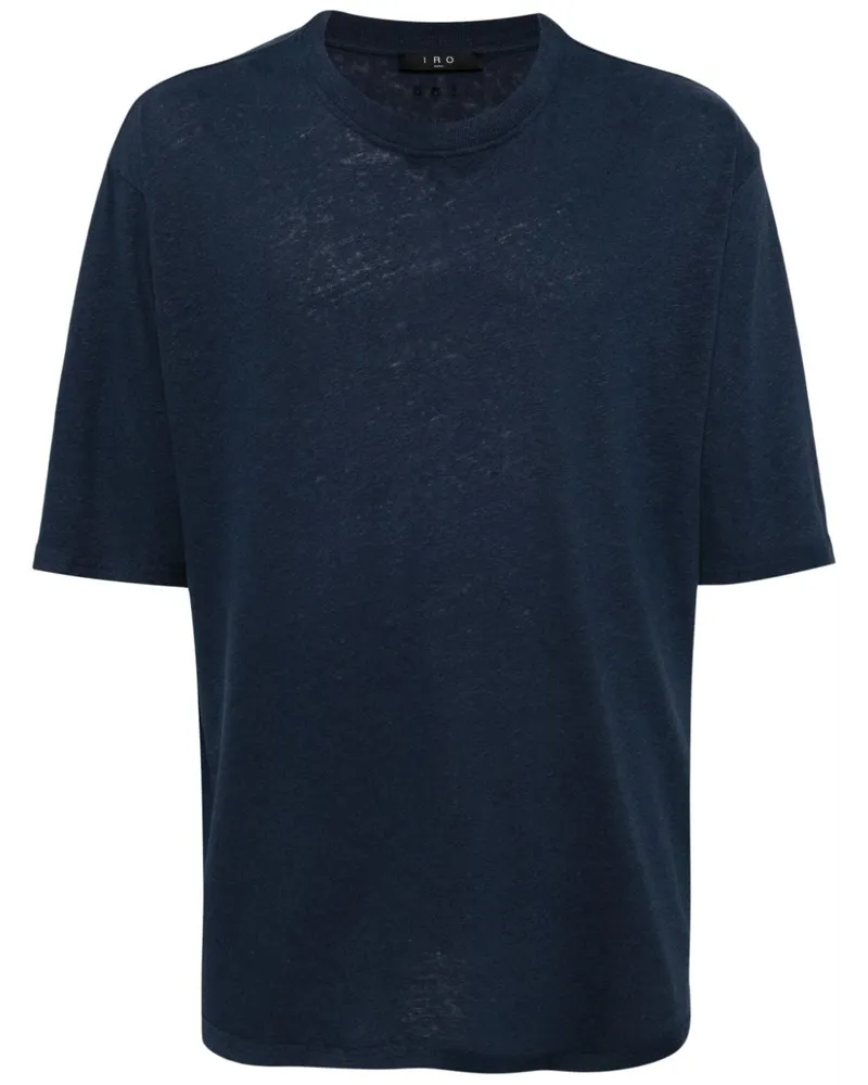 IRO T-Shirt mit tiefen Schultern - Blau Blau