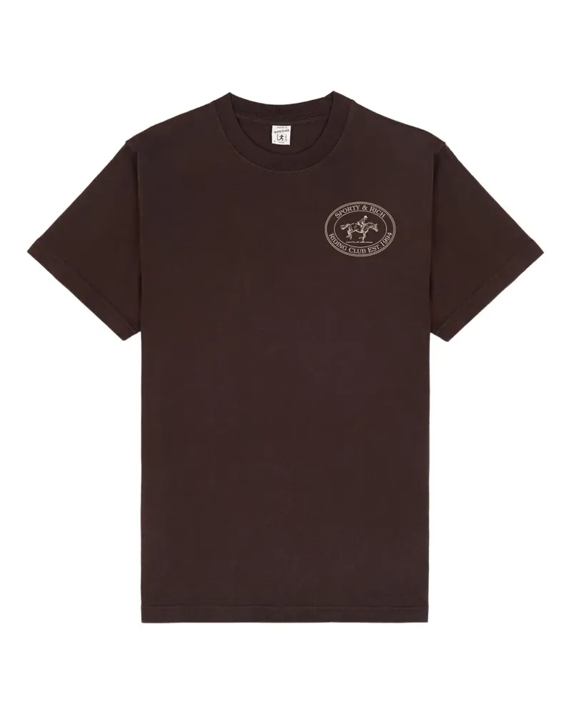SPORTY & RICH Klassisches T-Shirt - Braun Braun