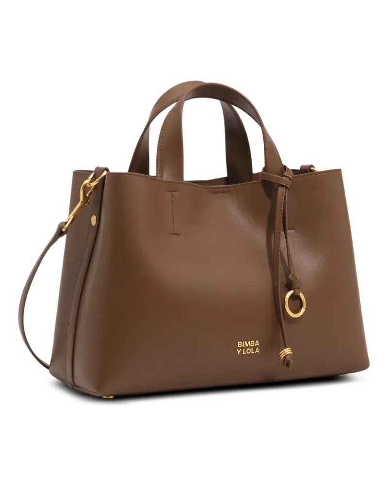 BIMBA Y LOLA Große Chihuahua Tote Bag aus goldbraunem Leder Braun