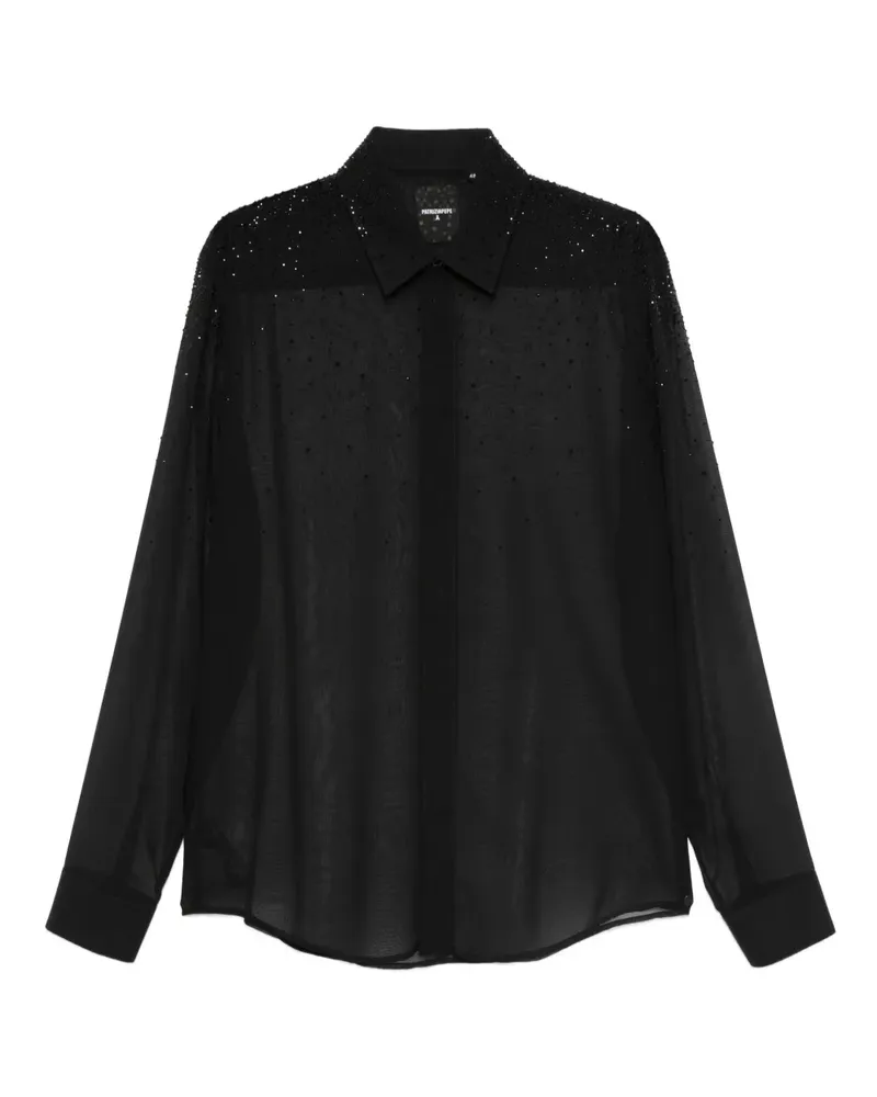 Patrizia Pepe Hemd mit Strass - Schwarz Schwarz