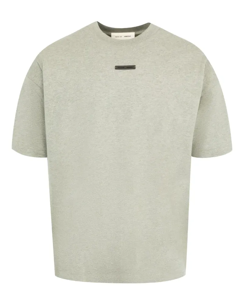Fear of God T-Shirt mit Logo-Patch - Grau Grau
