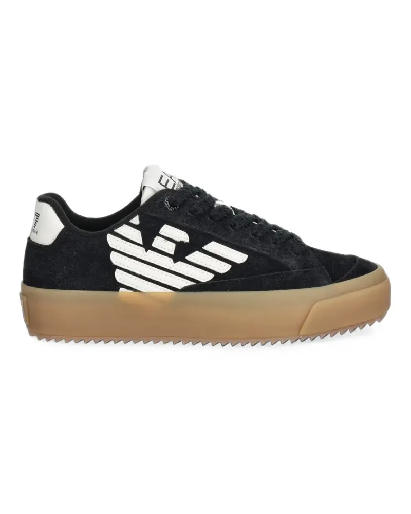 EA7 Sneakers mit Logo - Schwarz Schwarz