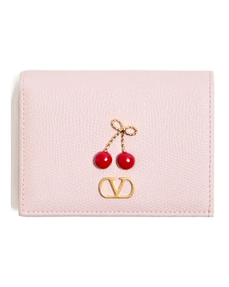 Valentino Garavani Strukturiertes Cherryfic Portemonnaie - Rosa Rosa