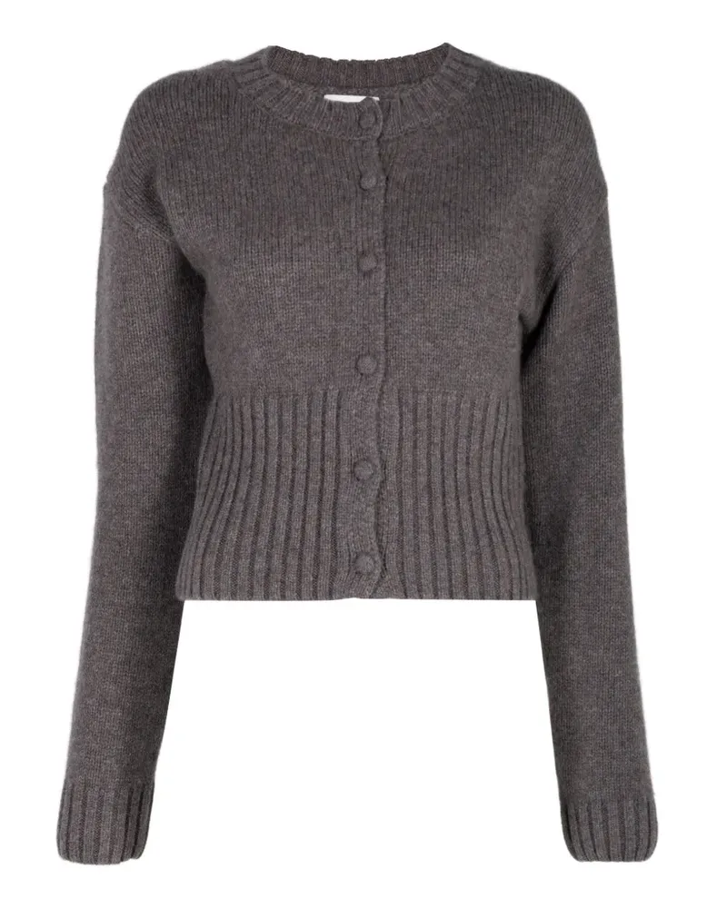 St. Agni Gerippter Cardigan - Grau Grau