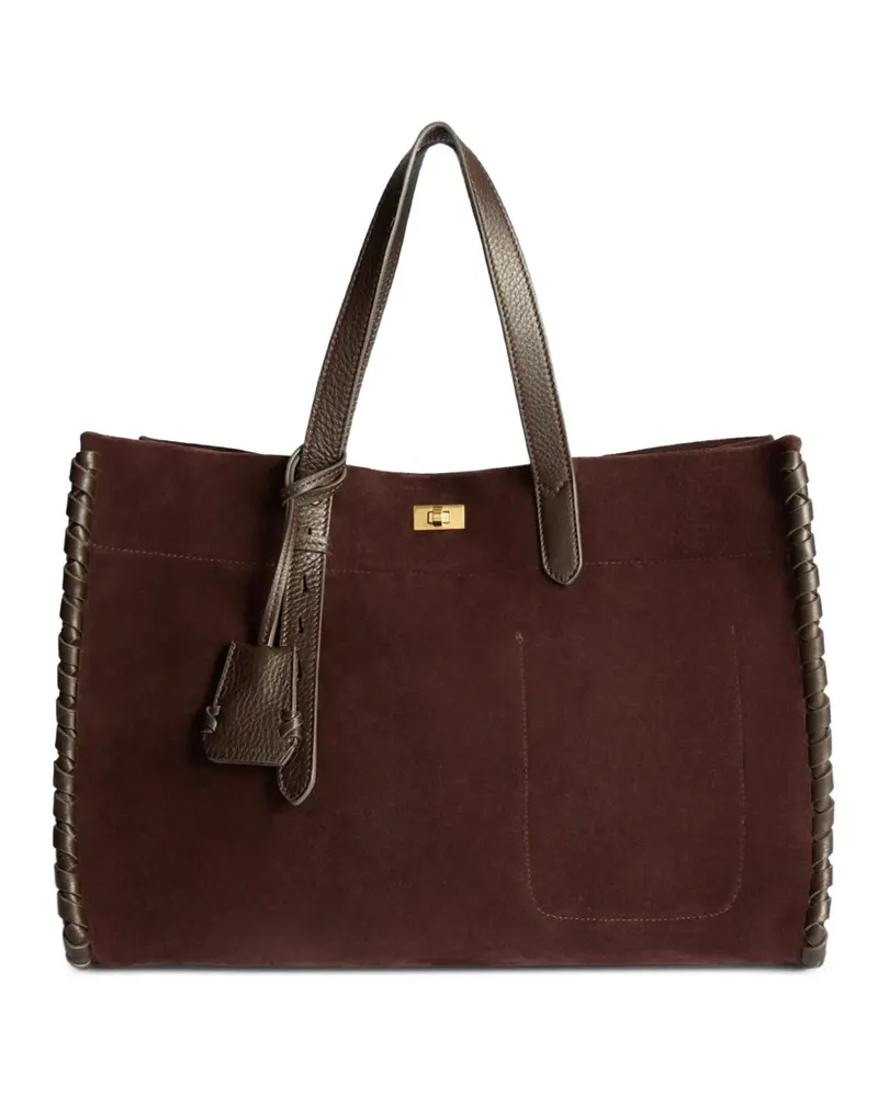 Anya Hindmarch Mortimer Tote Bag mit Ziernähten - Braun Braun