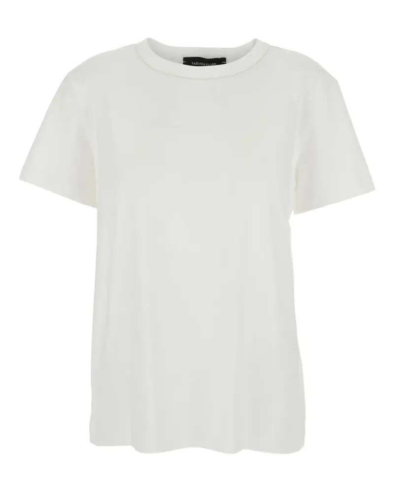 Fabiana Filippi T-Shirt mit Rundhalsausschnitt - Weiß Weiß