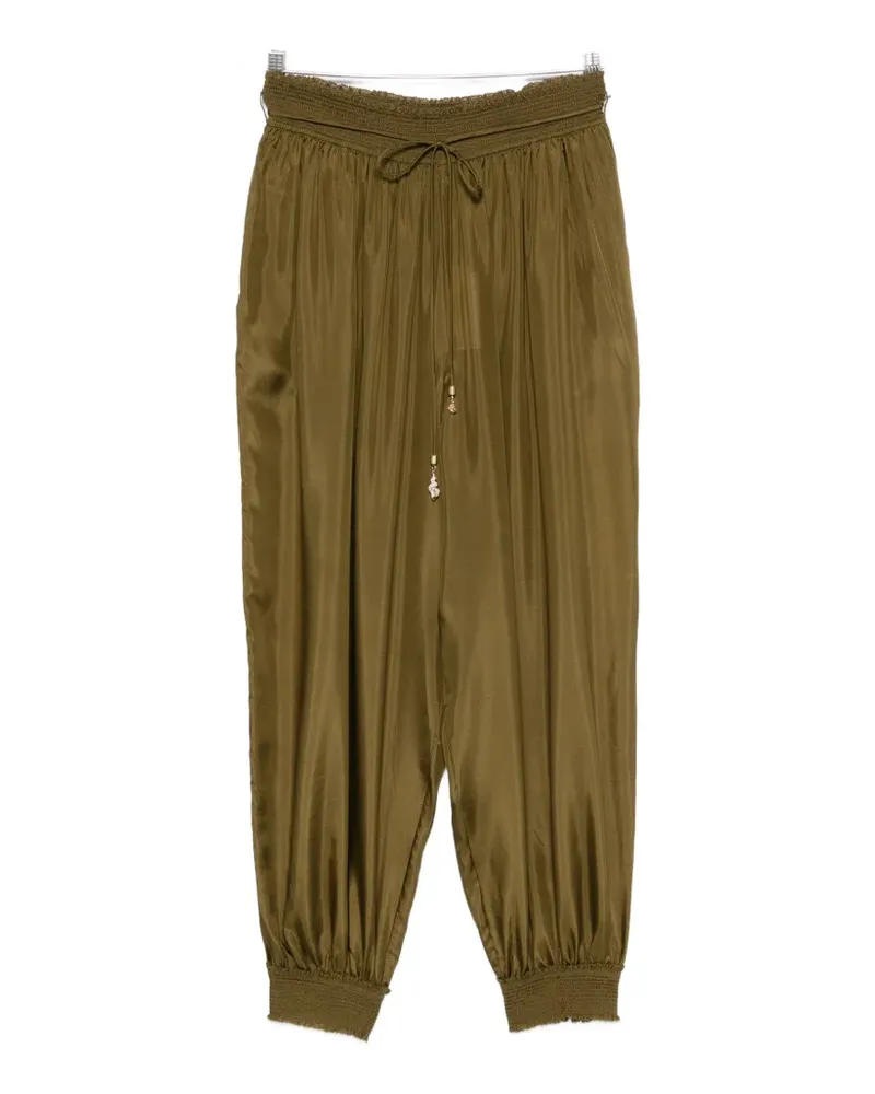 Zimmermann elasticated-cuff tapered trousers - Grün Grün
