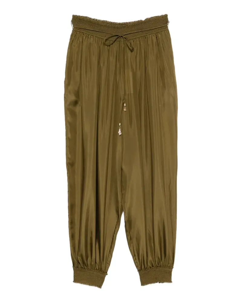 Zimmermann elasticated-cuff tapered trousers - Grün Grün