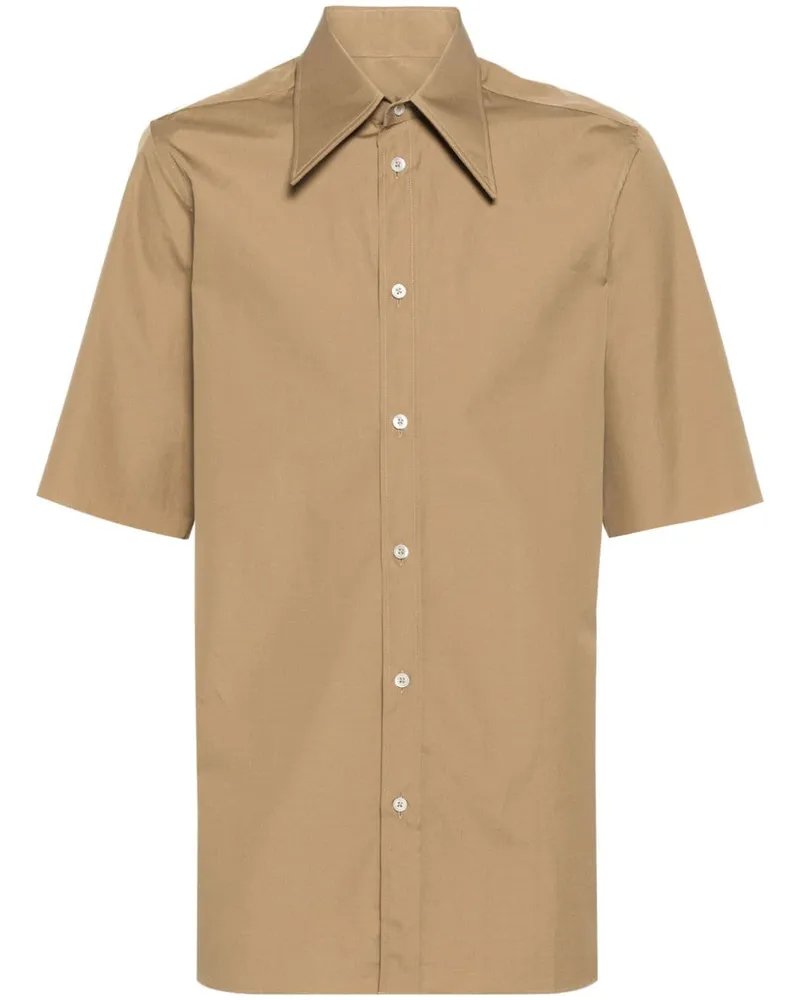 Maison Margiela Hemd mit Oversized-Kragen - Braun Braun