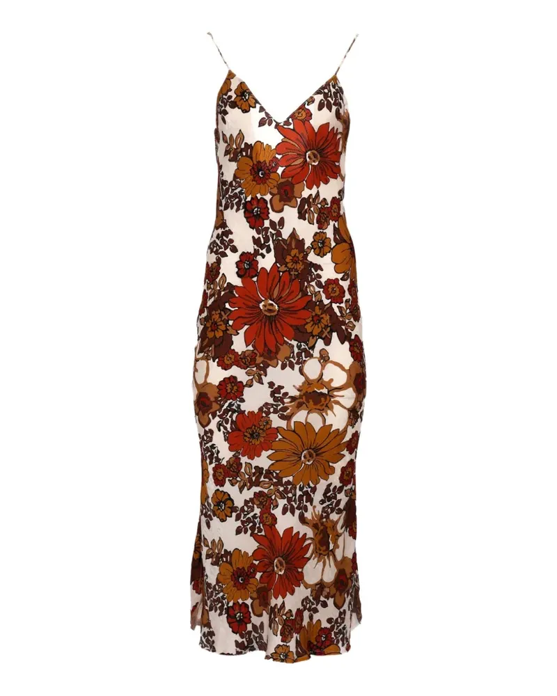 Dodo Bar Or Corinna Midikleid mit Blumen-Print - Nude Nude