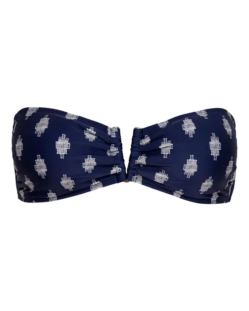 Lenny Niemeyer Gemustertes Bandeau-Bikinioberteil - Blau Blau