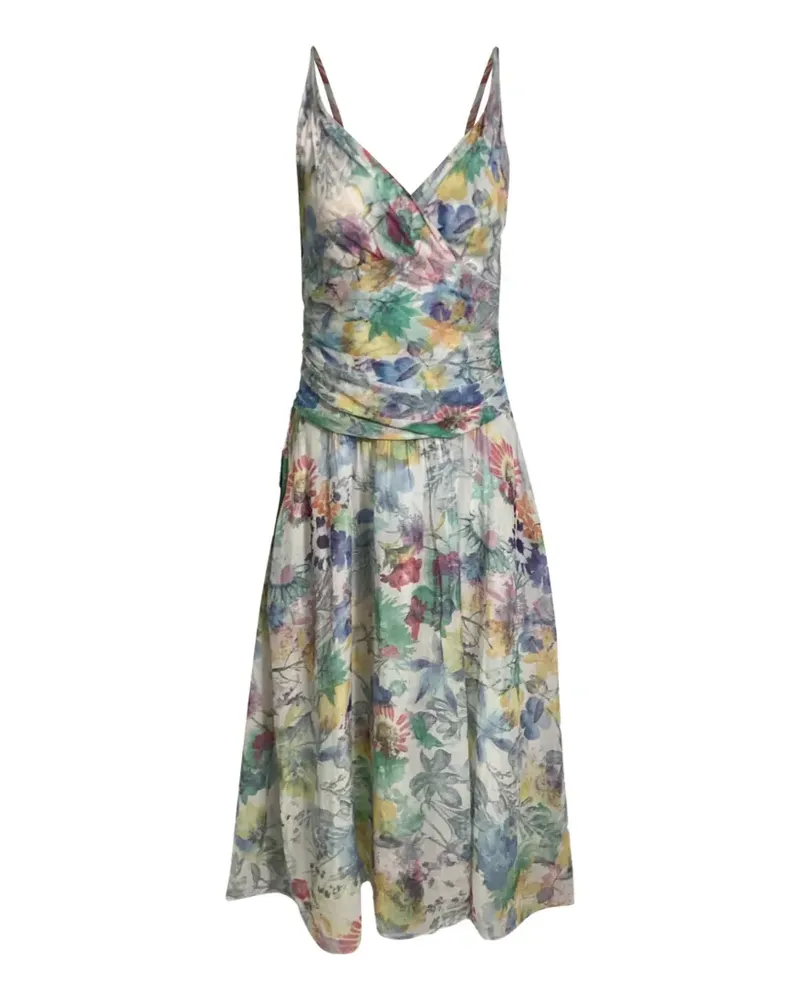 HUGO BOSS Surplice Kleid mit Blumen-Print - Nude Nude