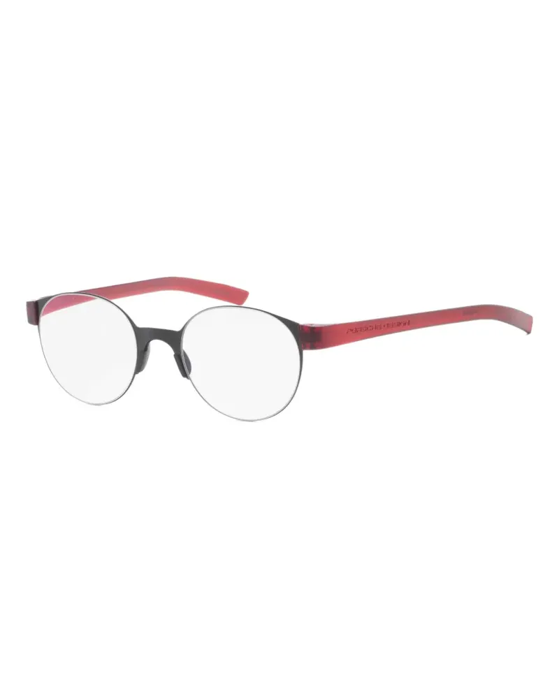 Porsche Design Brille mit rundem Gestell - Schwarz Schwarz