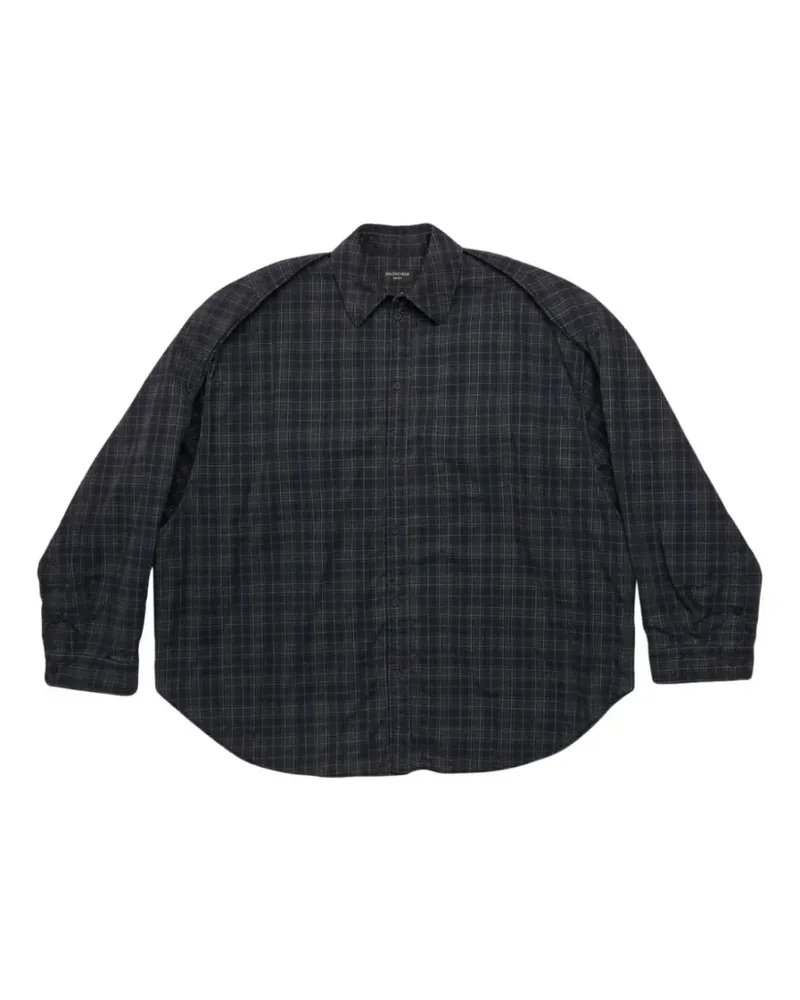 Balenciaga plaid-pattern shirt - Blau Blau