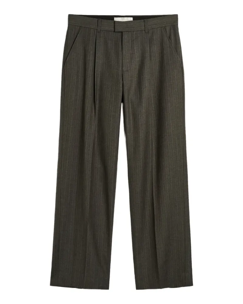 Our Legacy pinstripe-pattern pleated trousers - Grau Grau