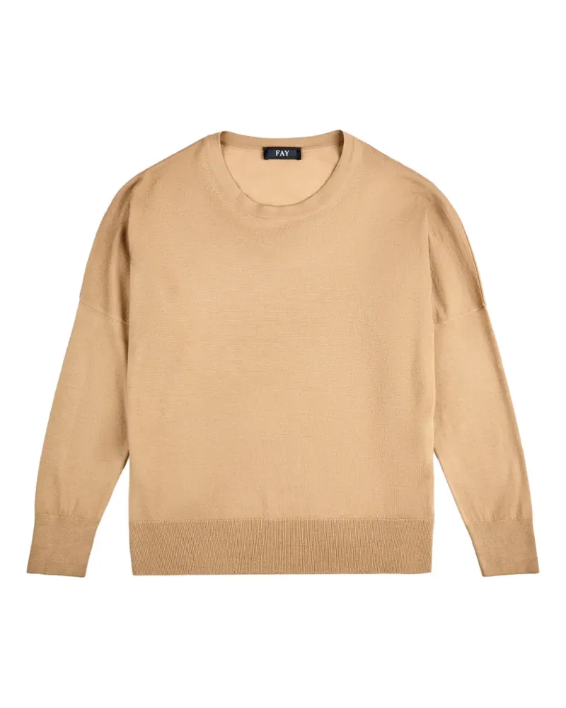 Fay long-sleeve crew-neck sweater - Nude Nude