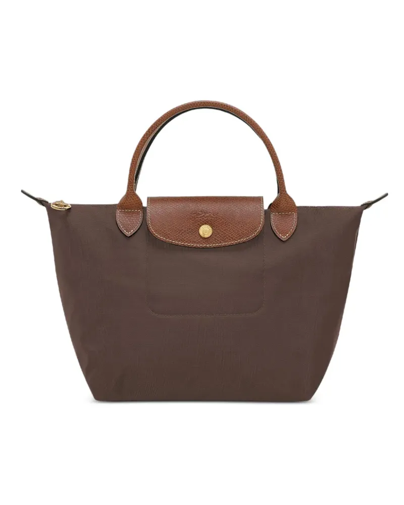 Longchamp Mini Le Pliage Tote Bag mit Lederbesatz - Braun Braun