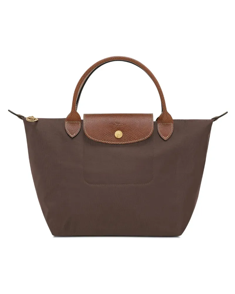 Longchamp Mini Le Pliage Tote Bag mit Lederbesatz - Braun Braun