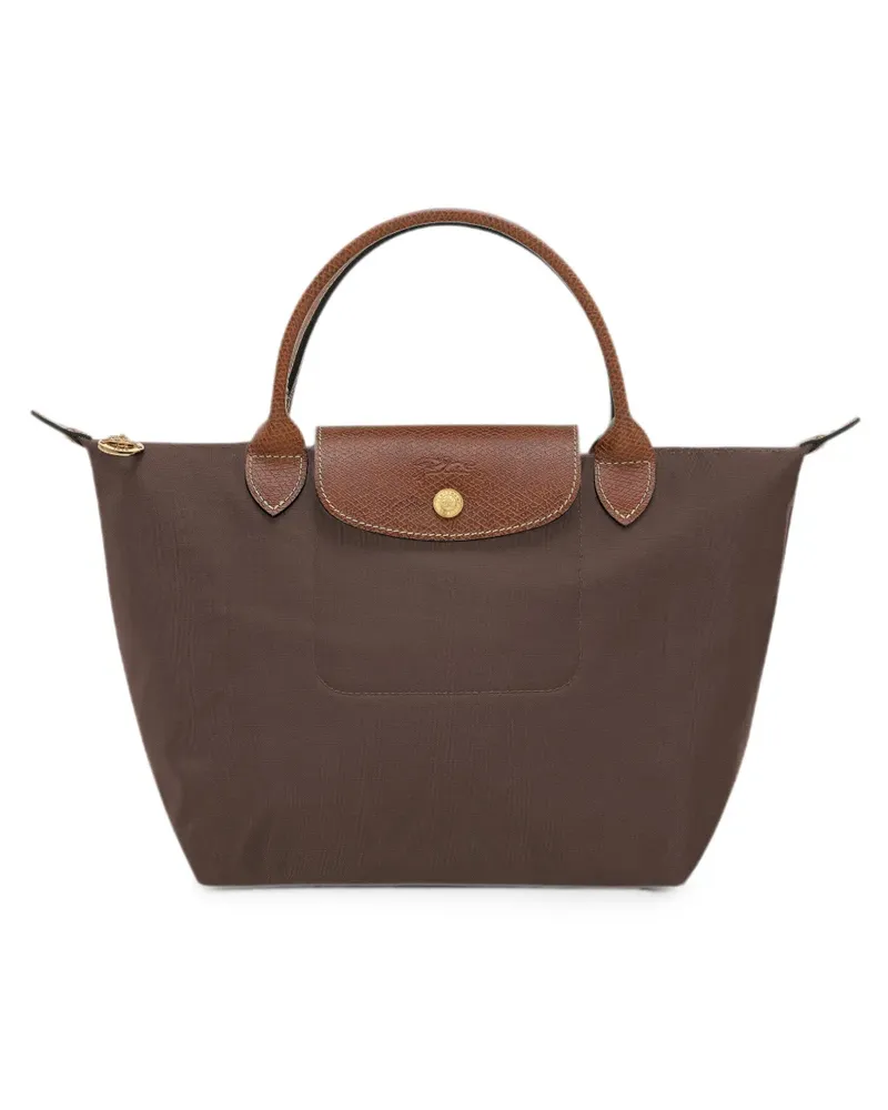 Longchamp Mini Le Pliage Tote Bag mit Lederbesatz - Braun Braun