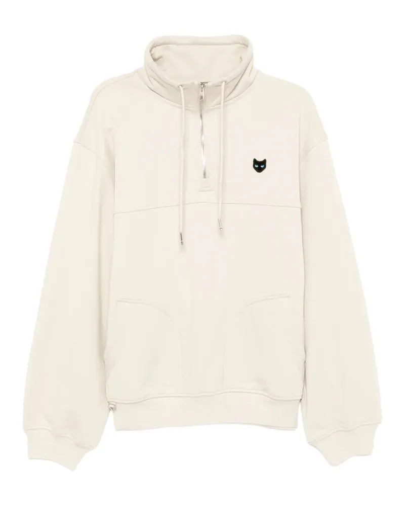 SONGZIO Blue Eye Sweatshirt mit kurzem Reißverschluss - Nude Nude