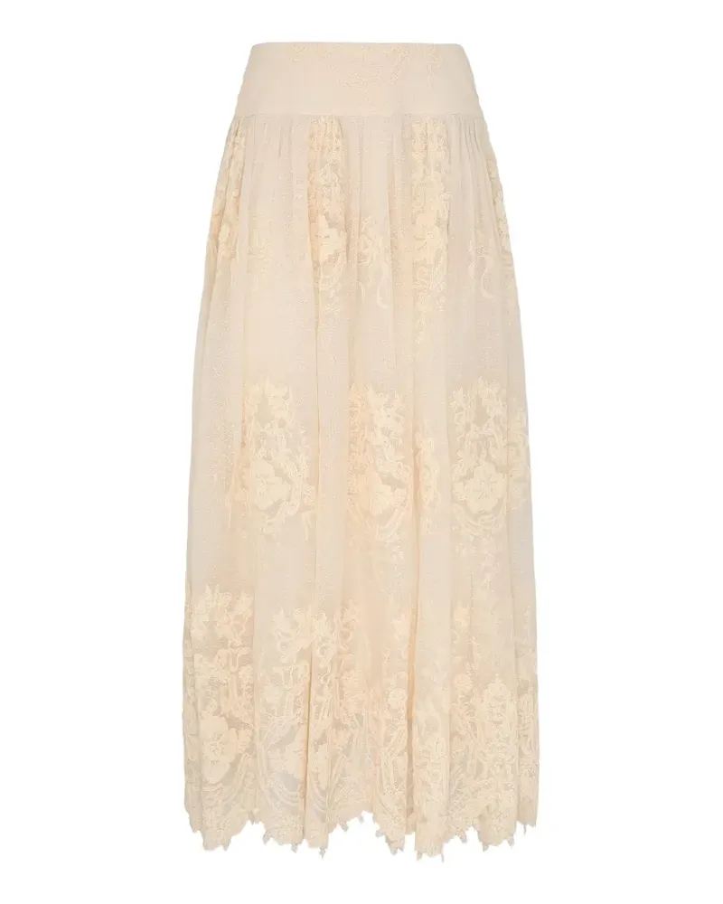 Zimmermann Luna Maxirock aus Spitze - Nude Nude