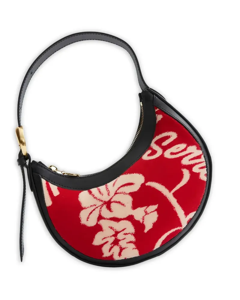Marine Serre Schultertasche mit Blumen-Print - Rot Rot
