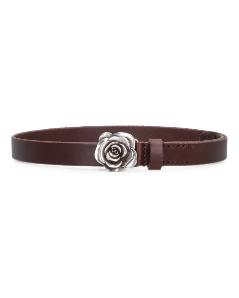 Our Legacy rose-buckle leather belt - Braun Braun