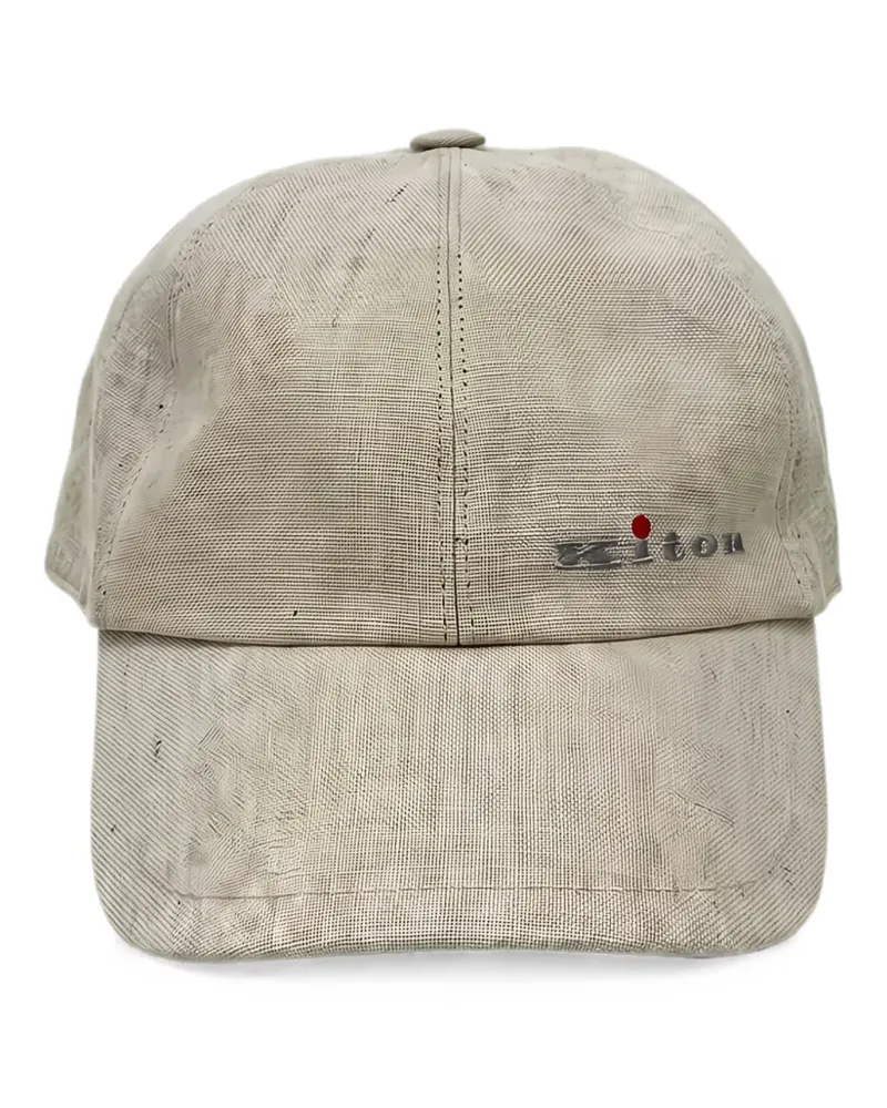 Kiton logo-embroidered baseball cap - Nude Nude