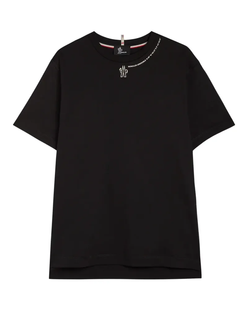 Moncler T-Shirt mit Logo-Detail - Schwarz Schwarz