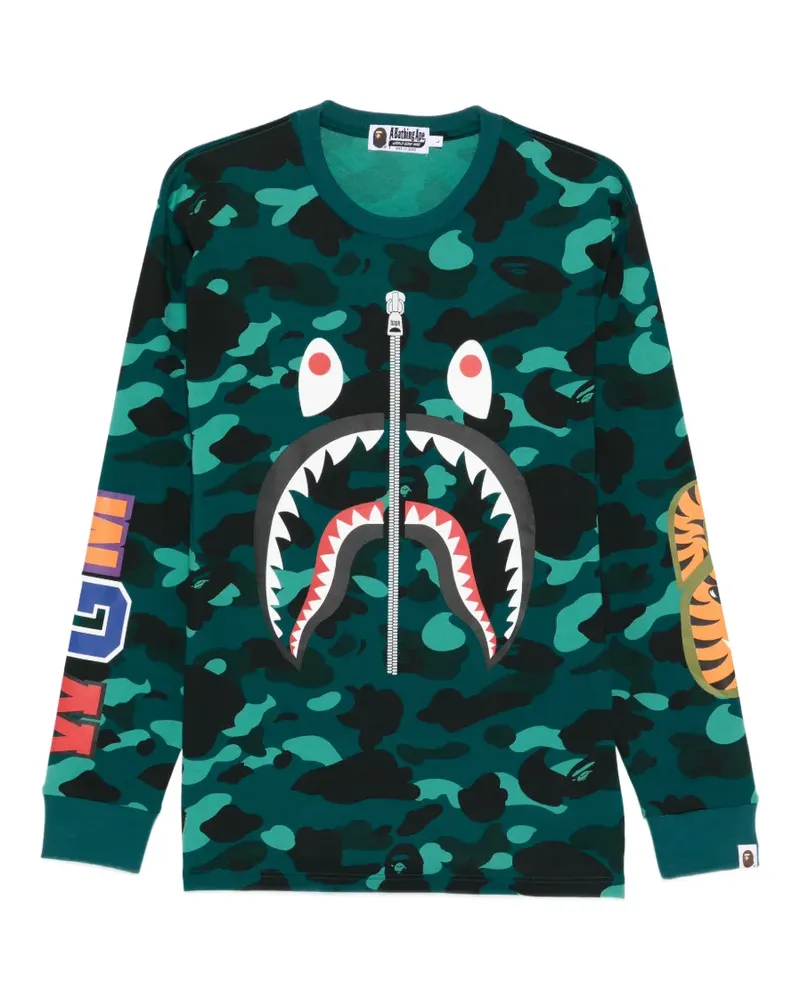 BAPE Sweatshirt mit rundem Ausschnitt - Grün Grün