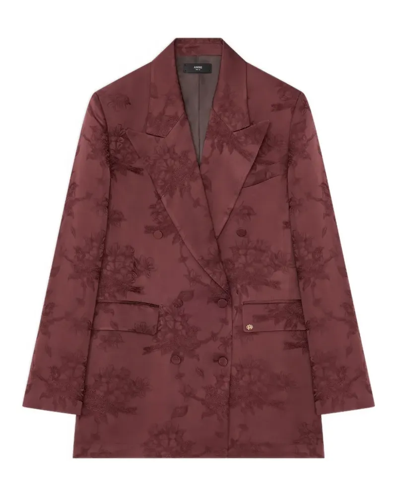 Amiri Doppelreihiger Blazer mit Blumenmuster - Braun Braun