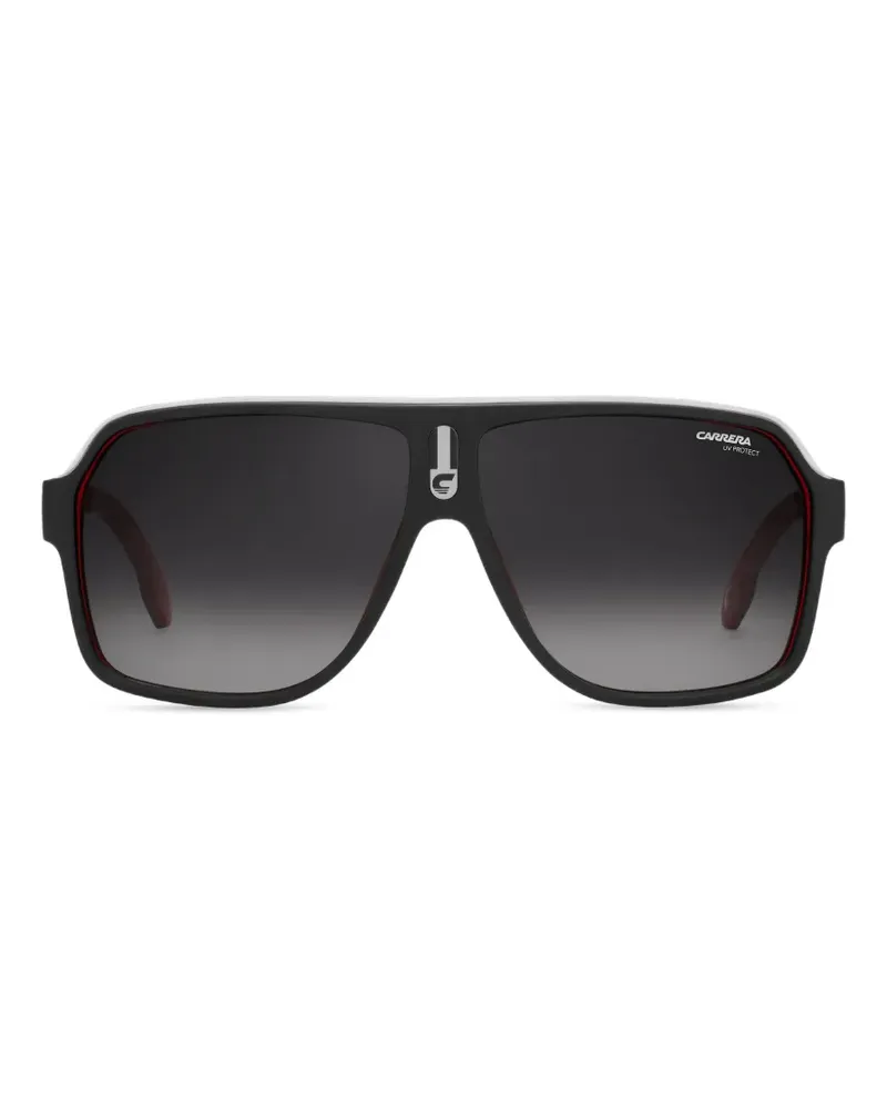 Carrera Sonnenbrille mit geometrischem Gestell - Schwarz Schwarz