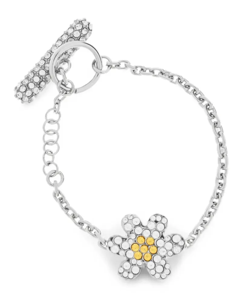 Marni Daisy crystal-embellished flower bracelets - Silber Silber