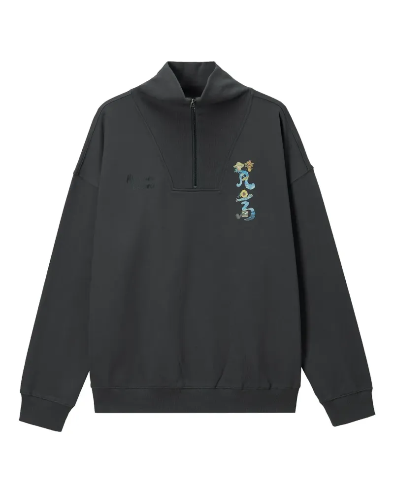 Musium Div. half-zip cotton sweatshirt - Schwarz Schwarz