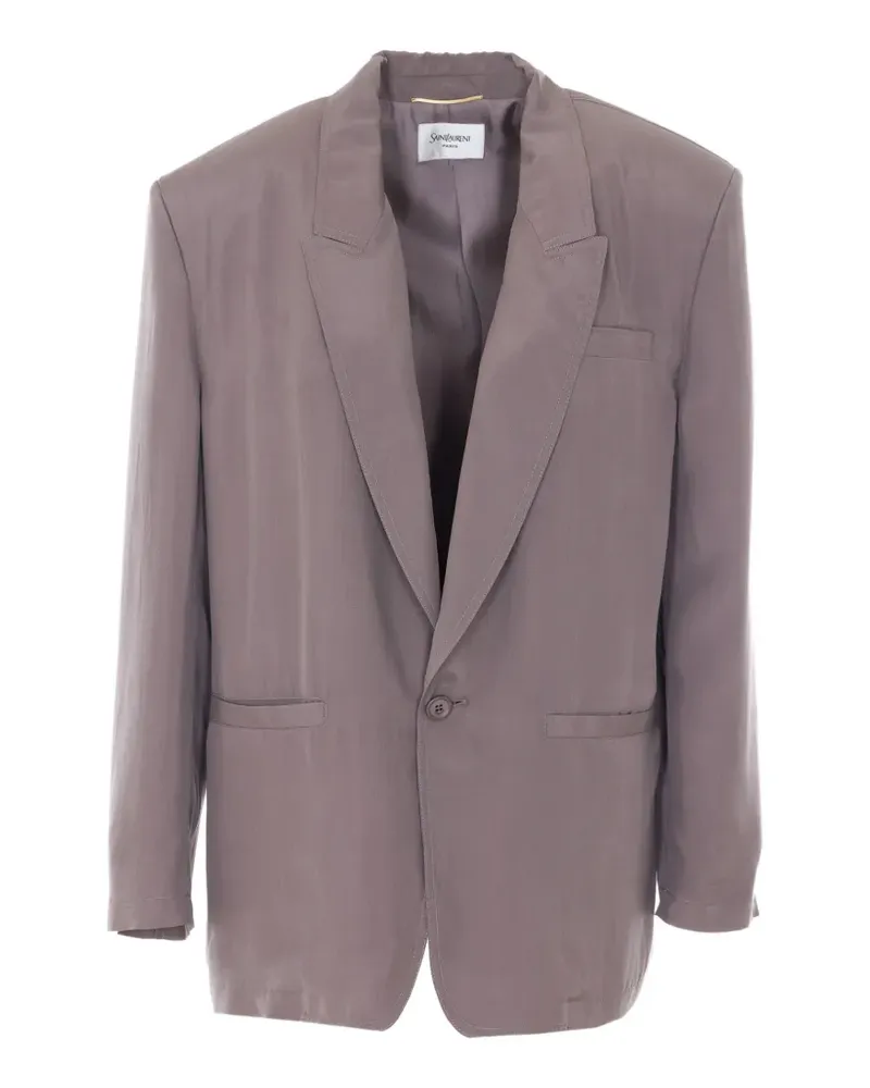 Saint Laurent Sakko aus Seide - Grau Grau